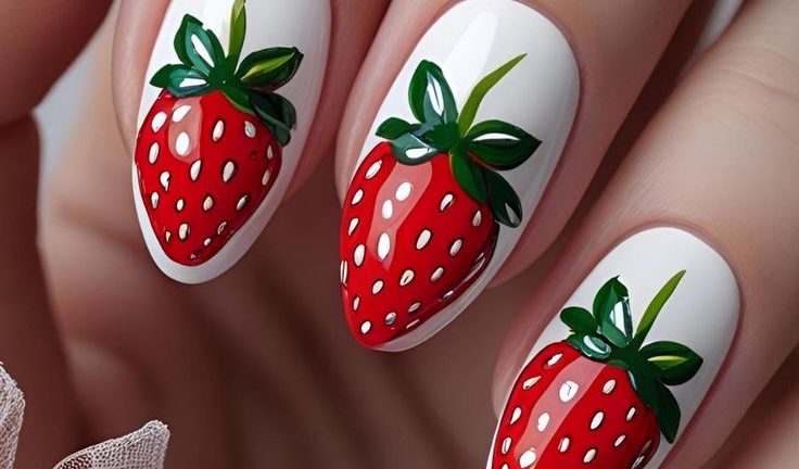 16 Sweet Strawberry Nail Art Ideas You’ll Want to Try
