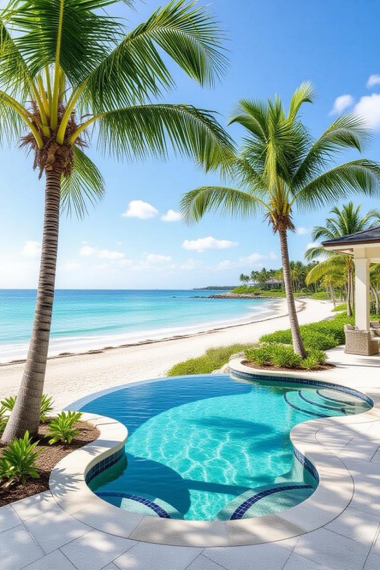 15 Creative Beach Entry Pool Designs to Elevate Your Outdoor Space ...
