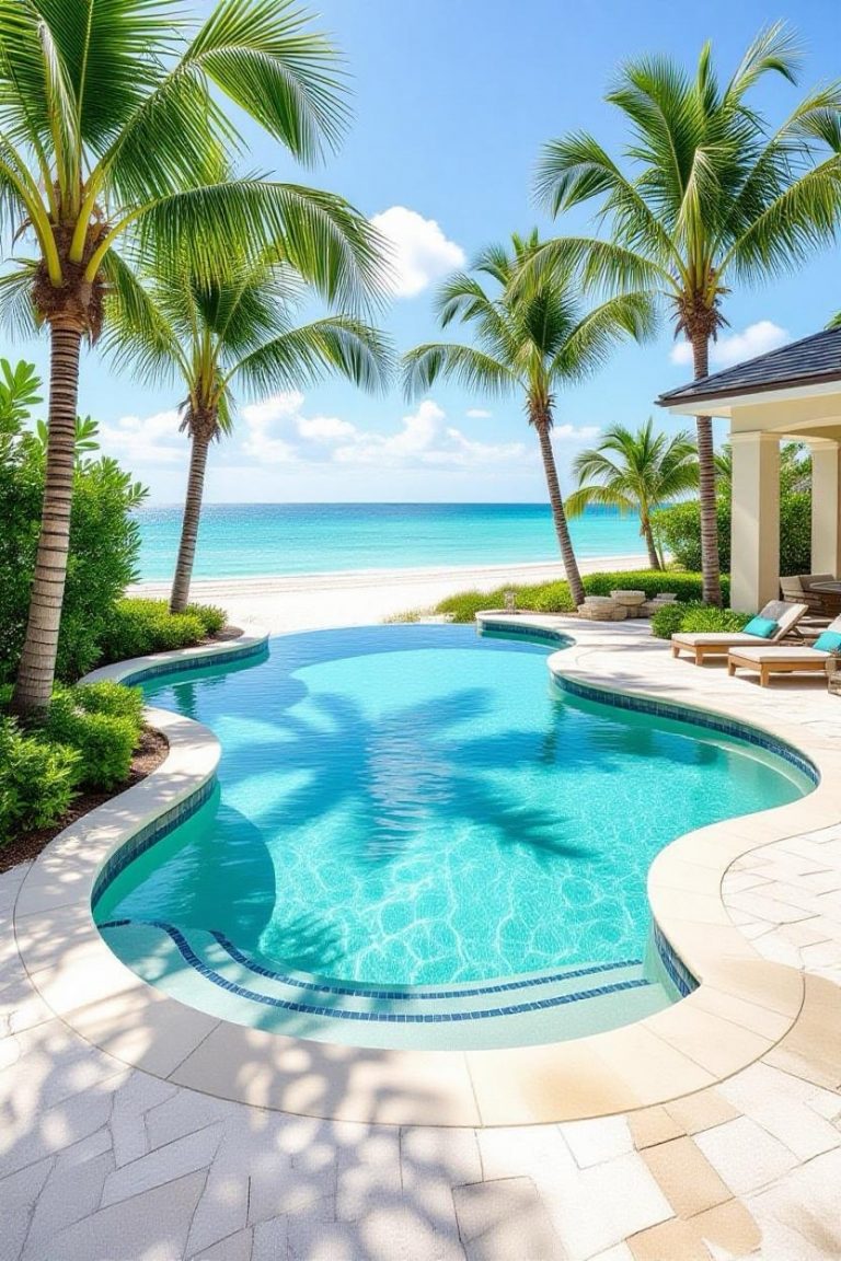 15 Creative Beach Entry Pool Designs to Elevate Your Outdoor Space ...