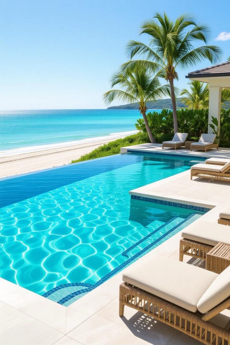 15 Creative Beach Entry Pool Designs to Elevate Your Outdoor Space ...