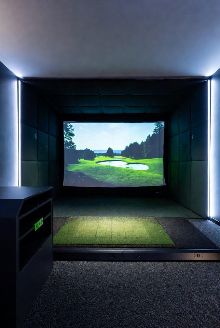 35 Modern Golf Simulator Room Ideas for a Sleek Home Setup - Spesh View