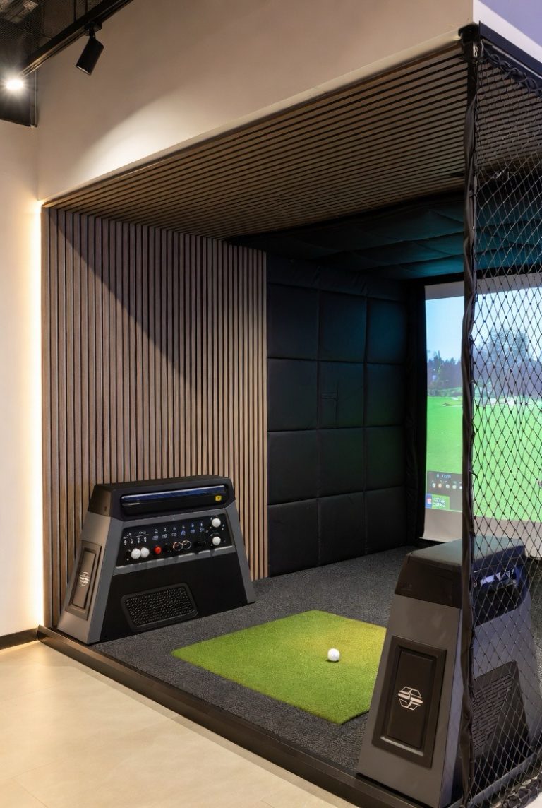 35 Modern Golf Simulator Room Ideas for a Sleek Home Setup - Spesh View