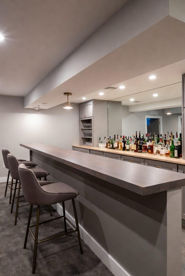 32 Stylish Modern Basement Bar Ideas for Cozy, Next-Level Entertaining ...
