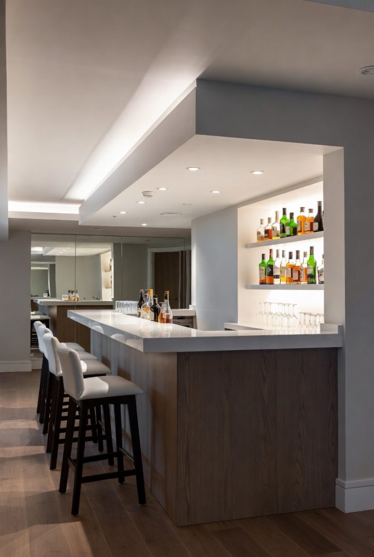 32 Stylish Modern Basement Bar Ideas for Cozy, Next-Level Entertaining ...