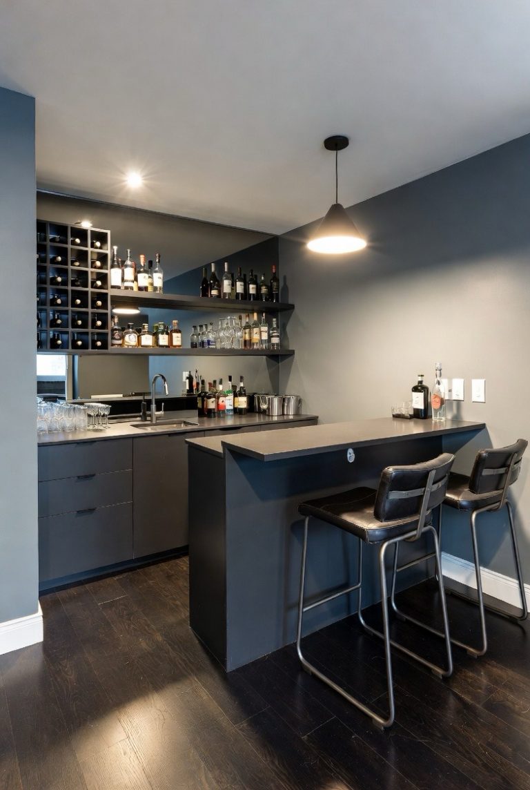 32 Stylish Modern Basement Bar Ideas for Cozy, Next-Level Entertaining ...