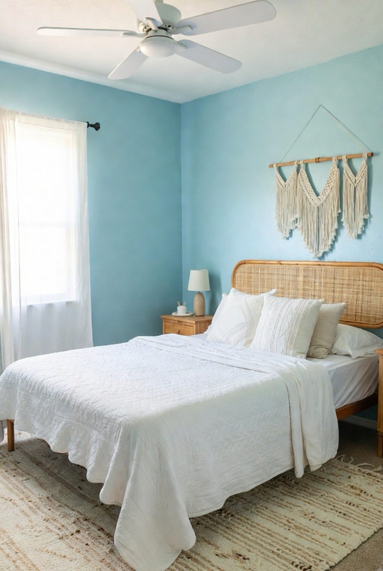 21 Stunning Blue Boho Bedroom Designs to Inspire Your Space - Spesh View