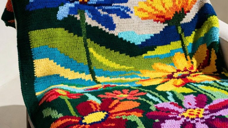 17 Colorful Wildflower Crochet Blankets as Beautiful Meadows