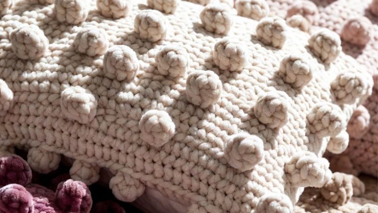 Texture and Touch: 12 Stunning Crochet Pillows Featuring the Iconic Bobble Stitch