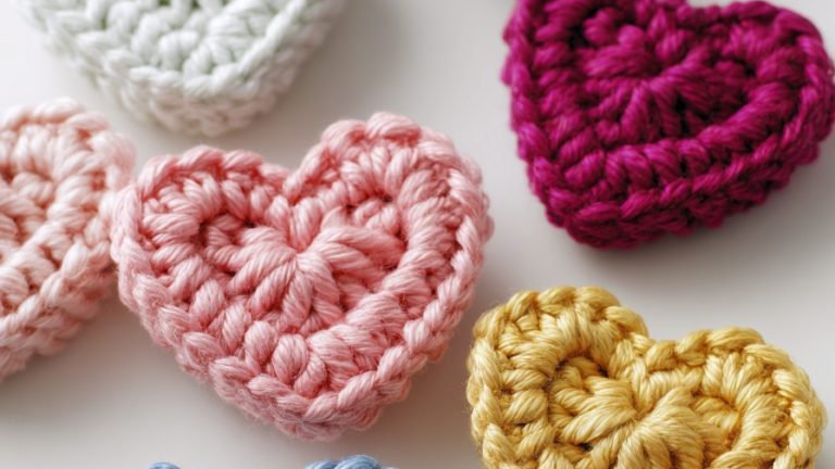 12 Sweetest Crochet Heart Applique Inspirations