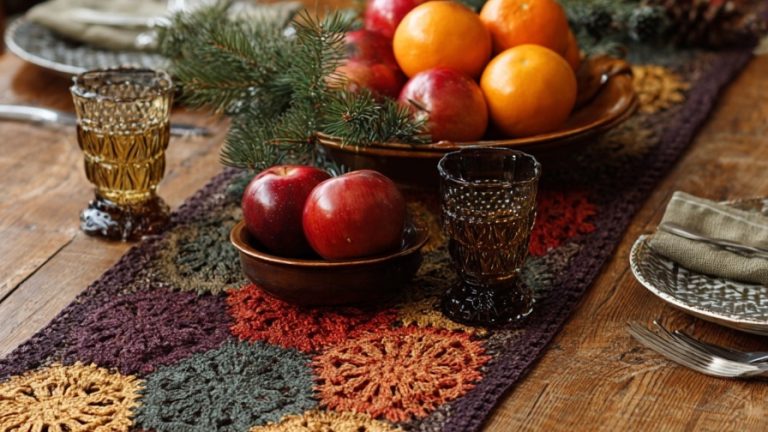 17 Unique and Multi-Hued Crochet Table Runners